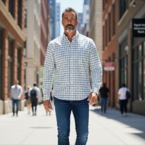 Vineyard Vines Blue& Green Longsleeve Murray Button Down Size Large